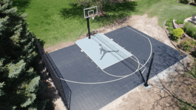 Basketball court installation