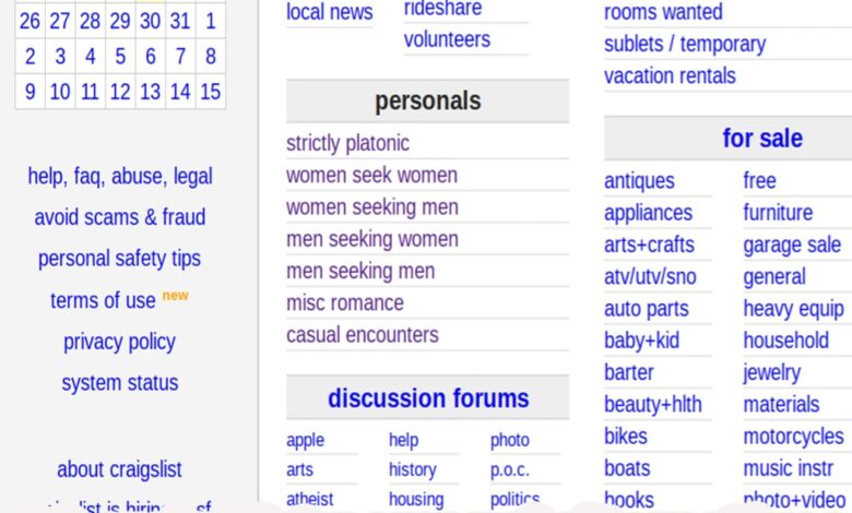 20 Craigslist personal alternative websites online