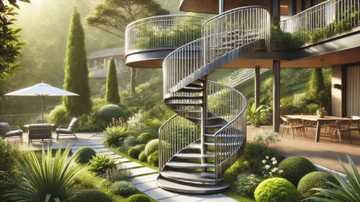 Outdoor spiral staircases in Gold Canyon