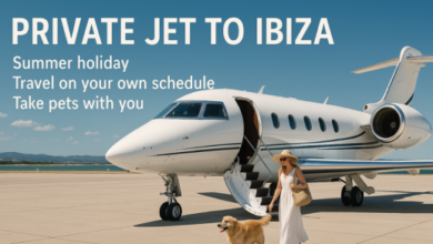 Private jet to Ibiza