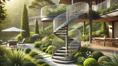 Outdoor spiral staircases in Gold Canyon