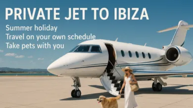 Private jet to Ibiza
